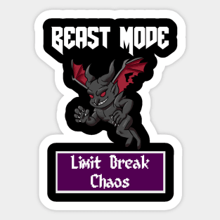 Beast Mode Vincent Valentine Limit Break Chaos Sticker
